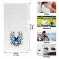 thumbnail image 2 of Ryvnso Floral on A Blue Butterfly Hand Towels Set for Bathroom Cotton Face Towel Decorative 15.5x29.5 inch, 2 of 7