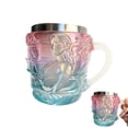 thumbnail image 1 of Iridescent Resin Mug With Sculpted Figure Stainless Steel Interior For Espresso And Cocktails 150ML Capacity, 1 of 3