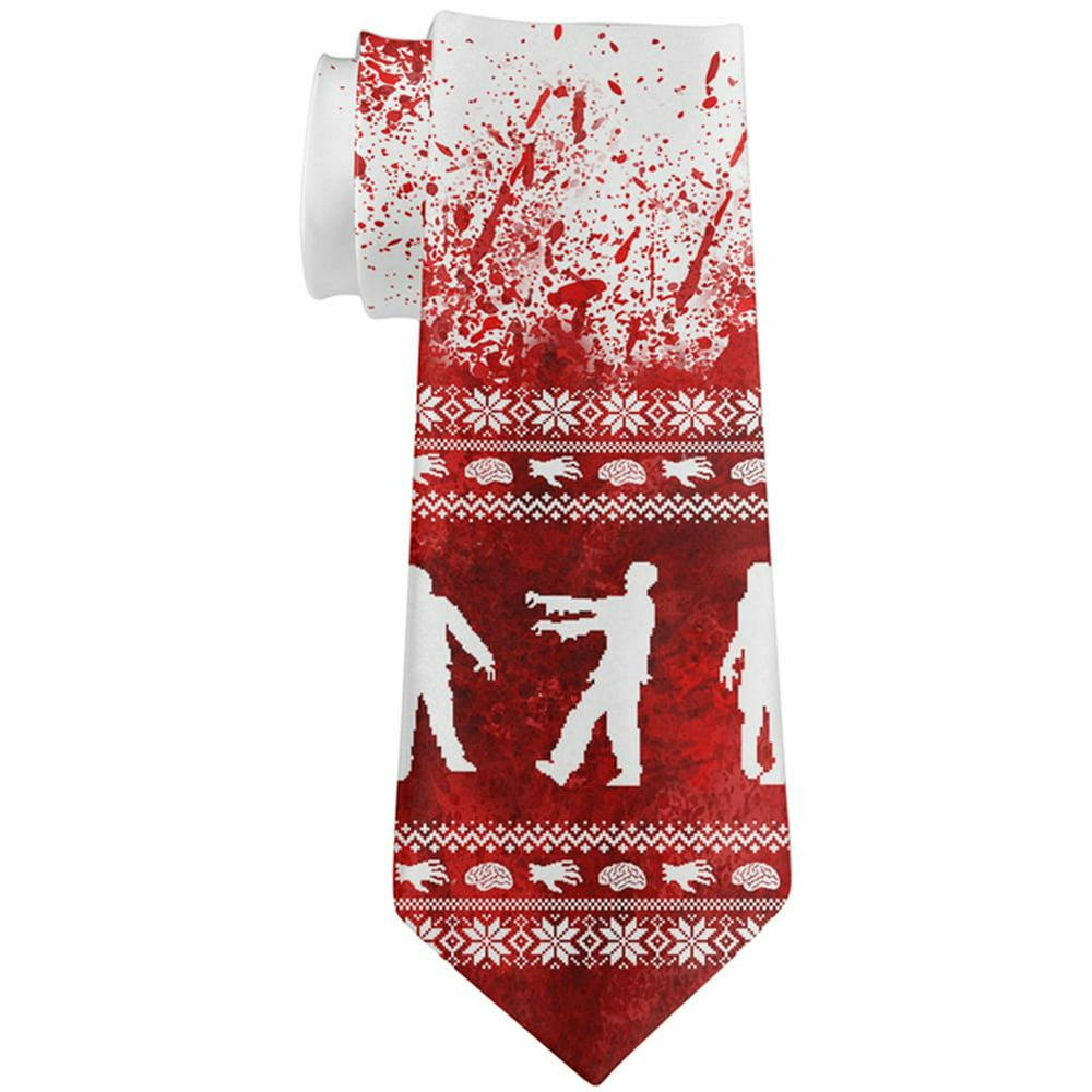 Old Glory Ugly Christmas Sweater Bloody Zombie Attack