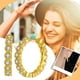 thumbnail image 2 of Pendientes Mujer Oro 18K Pendientes Turquesa Circonita Brillante Regalos Joyeria, 2 of 7
