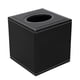 thumbnail image 1 of Elegante caja cuadrada de cuero sintético para pañuelos y toallas de papel, ideal para el hogar y la oficina. Negro, 1 of 9