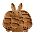 thumbnail image 2 of Wooden Easter Bunny Charcuterie Tray for Serving, Festive Bunny Food Tray for Table, Easter Cooked Food Platter for Family Gathering, Holiday, 2 of 7