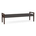 thumbnail image 1 of Pemberly Row Waiting Reception 3 Seat Bench Wood Frame in Gray, 1 of 5