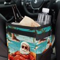thumbnail image 6 of Santa Claus Foldable Car Trash Bin with Lid, Leak-proof Mini Garbage Can – Hanging Storage Bag Included, 6 of 6