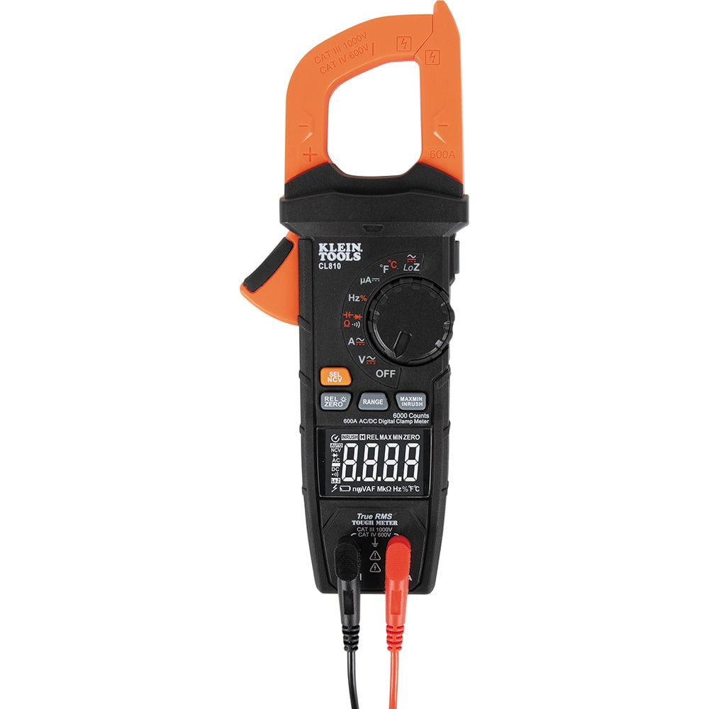 Klein Tools CL810 600A AC/DC Auto-Ranging Digital Pro Clamp Meter with