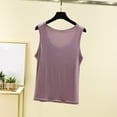 thumbnail image 4 of Gfyviroh Undershirts for Women Soft Comfortable Crewneck Loungewear Tops with Chest Pad Casual Sleeveless Solid Color Tank Tops, 4 of 9