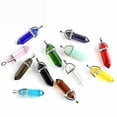 thumbnail image 3 of Natural Quartz Chakra Crystal Healing Point Cut Gemstone Pendant Reiki Necklace, 3 of 4