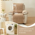 thumbnail image 3 of ANMINY Fleece Recliner Cover, Ultra-Soft Lambswool-Like Polyester Chair Protector with Non-Slip Silicone Particles, Machine Washable, Pet & Stain Resistant Furniture Cover, Brown, 3 of 8