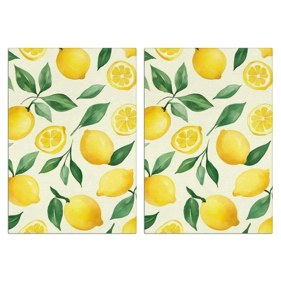 2 Pcs Funny Kitchen Towels,Lemon Microfiber Dish Towels,Kitchen Tea Towels,Kitchen Towel Set (18" X 26")