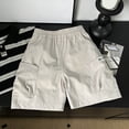 thumbnail image 4 of Ketyyh-chn99 Baby Girl Khaki Shorts Toddler Boy Shorts French Terry Cotton Pull On Athletic Shorts Boys Summer Clothes with Drawstring Pockets Size for 11-12 Years,White, 4 of 5