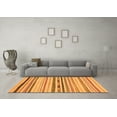 thumbnail image 3 of Ahgly Company Indoor Round Abstract Orange Modern Area Rugs, 8' Round, 3 of 4