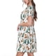 thumbnail image 2 of Disketp Winter Woodland Friends para Vestido de Manga Corta para Mujeres, Vestidos de Verano para Mujeres, Casual y Holgado para la Playa, 2 of 6