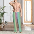 thumbnail image 6 of Lsque Rainbow Peacock Feathers Print Men's Pajama Pants, Lounge Pant - Comfortable Home Wear,Elastic Waistband, Stylish Design-Medium, 6 of 9