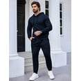 thumbnail image 2 of COOFANDY Men's Tracksuit 2 Piece Hooded Athletic Sweatsuits Casual Running Jogging Sport Suit Sets, 2 of 6
