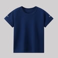 thumbnail image 2 of Zpanxa Boys Athletic Shirts Solid Color Round Neck Short Sleeve Sports Top Comfortable Running Tee With Polyester 9-10 Years, 2 of 5