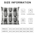 thumbnail image 5 of COMIO  Pineapple Throw Pillow Cushion Cover, Hand Drawn Tropical Theme Vintage Style Pineapple Fruit Pattern, Decorative Square Accent Pillow Case,Black Grey White, 5 of 5