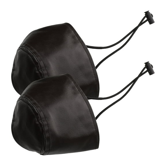 USHOBE 2Pcs Leather Pu Heel Protectors For Shoe High Heel Protective Caps Simple Design