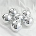 thumbnail image 4 of Bolas de plata claras grandes de 15 cm para decoración de árboles de Navidad, adornos para bodas, fiestas de Navidad para Año Nuevo 2023, decoración del hogar, regalo de Navidad, 4 of 5