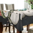 thumbnail image 5 of Yayeee Tablecloths 60" x 90" Rectangle Wrinkle Resistant Party Table Cover, Red Snowmen, 5 of 8