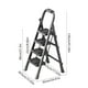 thumbnail image 3 of Escalera Plegable De 4 Peldaos, Telescpica, Con Base Ancha Y Estable, Diseo Ligero Y Porttil, Ideal Para El Hogar Y La Oficina. Fcil De Armar Y Guardar. Taburete Multiusos De Aluminio, Ukhbmc, 3 of 8