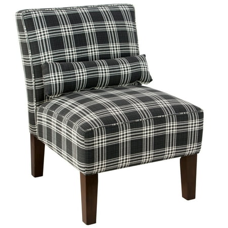 Skyline Furniture Accent Chair in Barnegat Plaid Black Sea ...