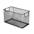 thumbnail image 5 of TISHITA Mesh Wire Storage Basket CD Storage Box Container Office Desk Basket Mesh Open Storage Bin, for Bathroom Pantry Home Cabinets Black, 5 of 8