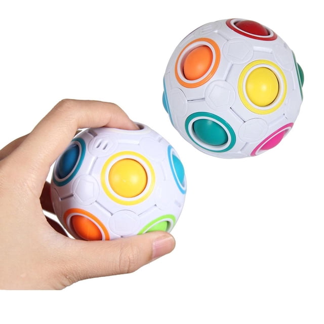 2x rompecabezas esférico del del juguete del del estrés Magic rainbow ball puzzle Bola de rompecabezas del arco iris