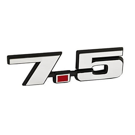 7.5L 460ci Truck & Big Block Universal Engine Size Emblem - Chrome Plated with Red Decimal Point, Best used on any 7.5L truck or big-block engine By Yates