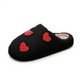 thumbnail image 6 of Bmawag Valentine's Day Womens Slippers Round Toe Flat Heels House Slippers Women's Casual Print Winter Warm Shoes Indoor Outdoor Wear Shoe Black 40, 6 of 7