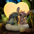 thumbnail image 5 of Figura de bebé Disney Interstellar hecha a mano de 18 cm con luz de noche de Stitch y ángel, modelo de Stitch, muñeco de juguete, regalos de cumpleaños, 5 of 5