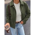 thumbnail image 3 of BTFBM Faux Leather Jacket Women Fall Clothes Long Sleeve, Bomber Jackets, Snaps, Pockets, Oversized, Zip Up Motorcycle Outerwear, Airport, Going Out Outfits, Winter Coat, 3 of 9