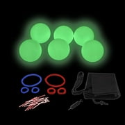 Rukket Sports Glow in the Dark Dodgeball Set for All Ages, Carry Bag & Air Pump Included