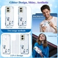 thumbnail image 3 of for Motorola Moto G Stylus 5G 2024 Case Clear Glitter Shiny Motorola Moto G Stylus 5G 2024 Phone Case Silicone Soft Floral Shockproof Cover Pink Slim for Women (Silver-Blue), 3 of 14