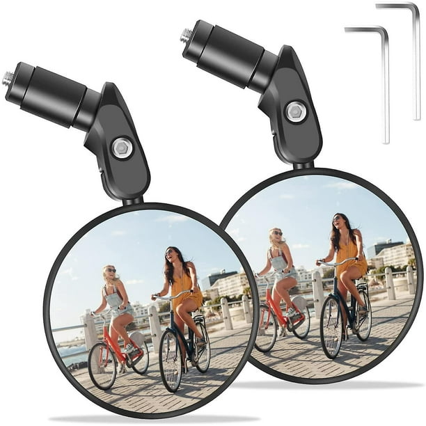 Espejos retrovisores para bicicleta, 2 piezas, espejo para manillar de bicicleta, espejos retrovisores para bicicleta de 360 grados, para scooter, bicicleta de montaña y carretera (b)