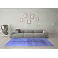 thumbnail image 3 of Ahgly Company Indoor Square Oriental Blue Industrial Area Rugs, 7' Square, 3 of 4