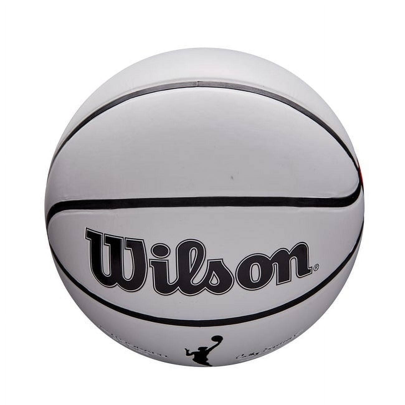 Wilson WNBA Autograph Basketball, White and Orange, 28.5 in.