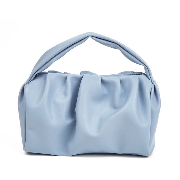 Bolso de mano para mujer con textura de PU, color sólido, tendencia Joker, bolso de celebridad en línea, bolso de cosméticos