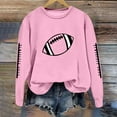 thumbnail image 5 of Football Sweatshirts for Women Game Day Love Heart Football Print Long Sleeve Blouses Y2k Trendy Casual Loose Pullover Tops, 5 of 5