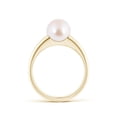 thumbnail image 2 of ANGARA Solitaire Japanese Akoya Cultured Pearl Dome Ring in 14K Yellow Gold for Women | June Birthstone, Birthday, Anniversary, Jewelry Gift for Women | Pearl Ring, 2 of 9