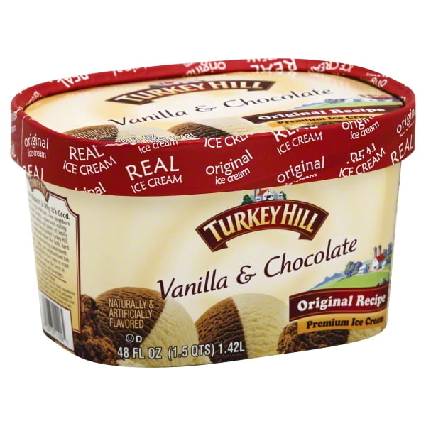 Turkey Hill Vanilla & Chocolate Original Recipe Premium Ice Cream 48 fl. oz. Tub