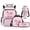Pink Heart Axolotl, variant on HUIACONG 4PCS Pink Heart Axolotl Elementary Backpack for Girls, 17" School Bag Set with Lunch Box for Age 7-12