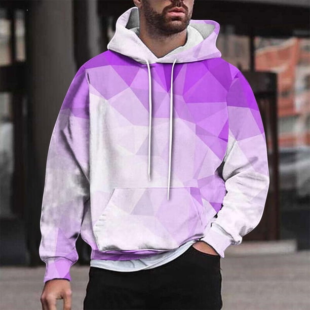 Sudadera con capucha para hombre, estilo casual, con cuello redondo, estampado, manga larga, blusa de poliéster