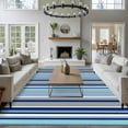 thumbnail image 4 of 8x10 Area Rugs for Living Room, Blue Green Striped Non Slip Area Rugs for Kitchen Bedroom Entryway, Colorful Abstract Vertical Lines Art Washable Carpet Runner Rug Floor Mats for Bedroom Home Decor, 4 of 9