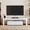 White, variant on IdealHouse LED TV Stand for 55 to 75 Inch TV, White Entertainment Center with Storage Drawer & Glass Shelves