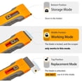 thumbnail image 5 of Razor Blade Scraper Tool with 15pcs Extra Blades, Cleaning Razor Scraper for Glass, Glass Top Stove Scraper for Oven Door, Cooktop Scraper, Glass Scraper Cleaning Paint from Glass, 5 of 6