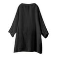 thumbnail image 6 of Outfmvch Gauze Tops for Women Casual Summer,Wrap Tops for Women,Black Linen Shirt Women,Button Up Shirt Women Short Sleeve,Linen Blouses for Women,Gauze Button Down Shirts for Women Black L, 6 of 9