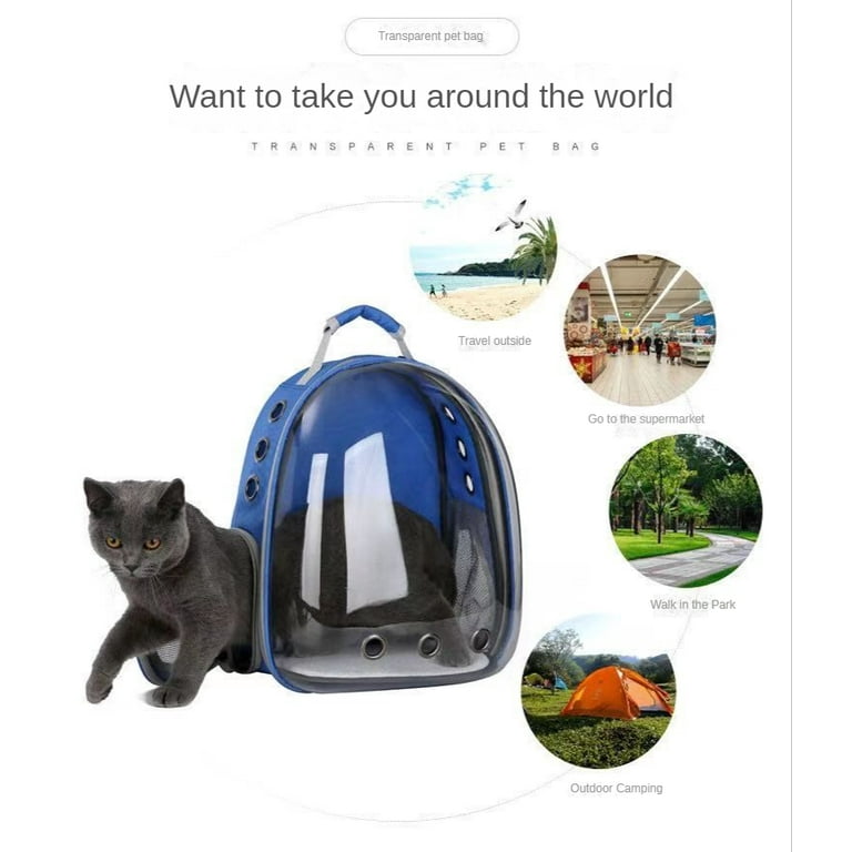 SHERPA Airline Approved Bubble View Window Cat Travel Backpack, Black,  Small 