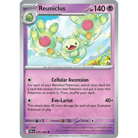Pokemon Black Bolt Uncommon Reuniclus #39