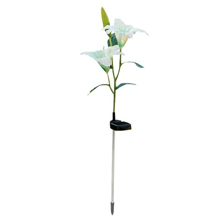 

2 Lilys Lights Solar 2 LED Color Changing Lilys Lights Led Lawn Lights