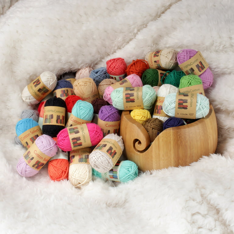 BambooMN - Cotton Select Bonbon Yarns - Variety Pack - 10x10g Solid Color  Mini Ball - 1 Pack - 360 Yards 
